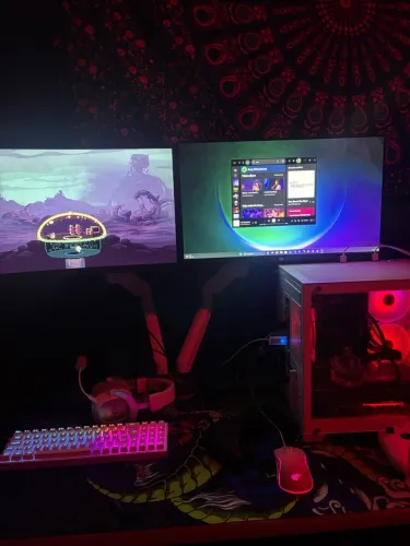 SETUP GAMER COMPLETO ? RX 6600 + 2 MONITORES GAMER