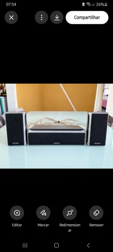 Uma central + duas caixinhas home theater sony