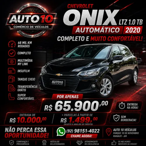 Chevrolet Onix Hatch LTZ 1.0 12V TB Flex Aut. 5P 2020