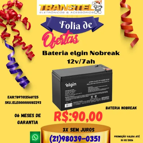Baterias seladas 12V 7Ah Nobreak marca elgin