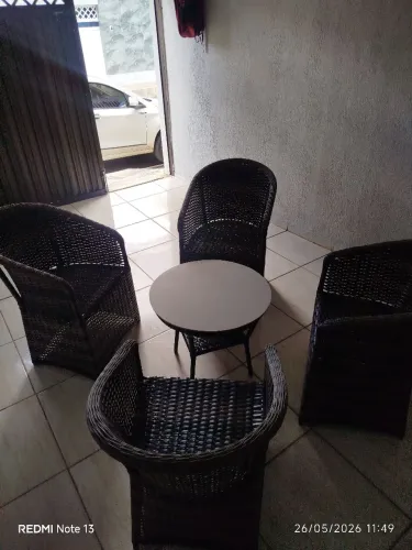 Conjunto de terraço em fibra sintética 