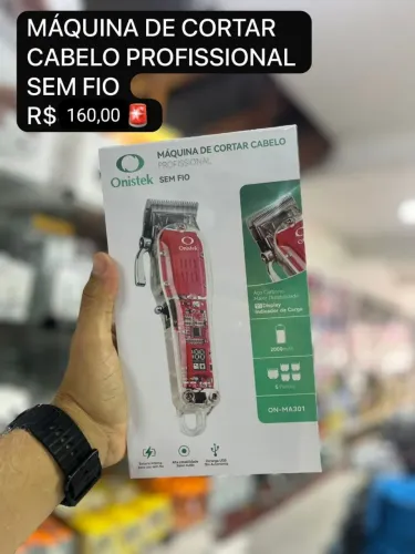 Máquina de cortar cabelo profissional sem fio - entrega em slz e região 
