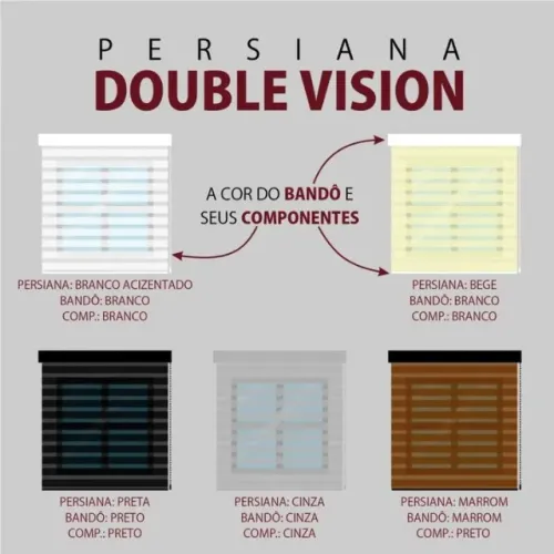 Cortina zebrada - Persiana rolo Double Vision sob medida