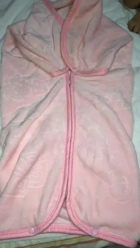 Cobertor bebê rosa pacotinho 