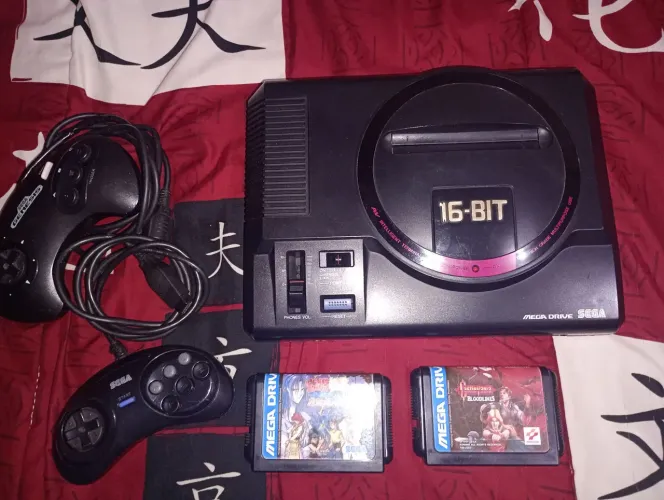 Mega drive japonês completo chaveado funcionando