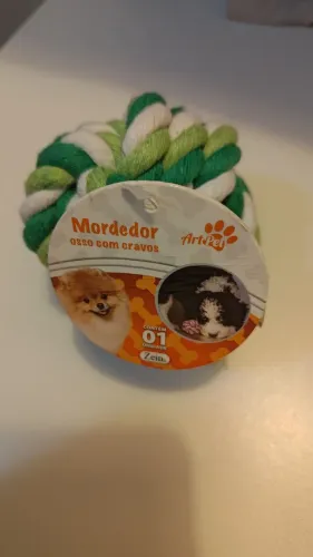 Brinquedo Mordedor Pet Bola De Corda Trançada Para Cães