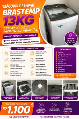 Máquina de Lavar Brastemp 13kg