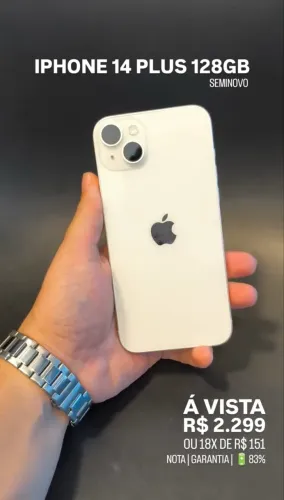 iPhone 14 Plus 128gb impecável + garantia 