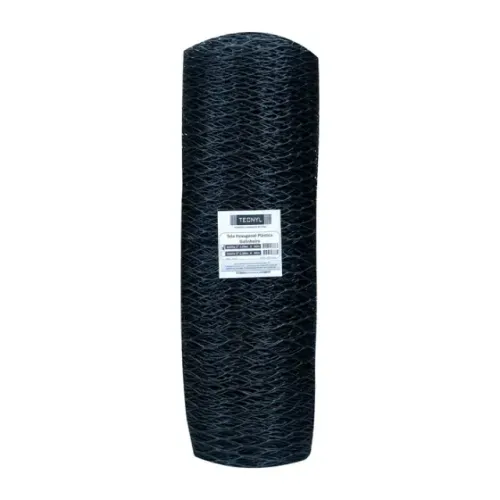 Tela Galinheiro Plástica Preta 1,5x50m Tecnyl