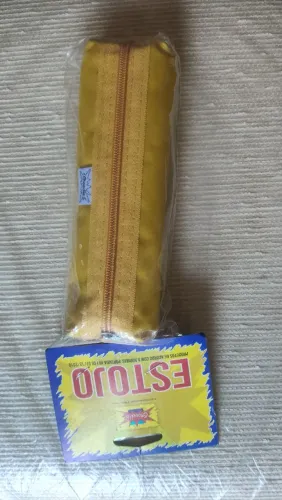 Kit 7 Estojos Escolares Porta-Lápis Goodie Quadriculado Colorido - Novo Lacrado