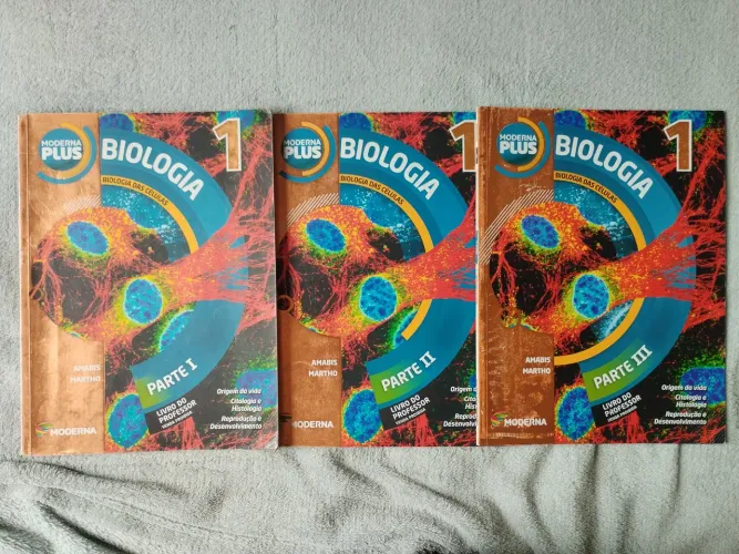 Kit Biologia Moderna Plus Vol 1 - Amabis e Martho (3 Livros)