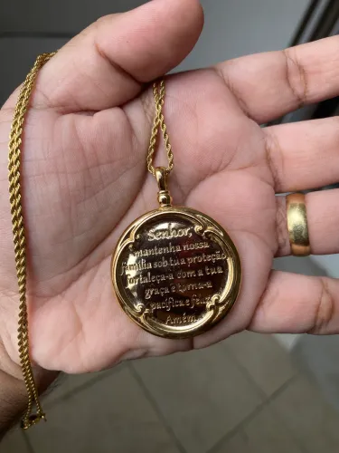 Colar Folheado a Ouro Árvore da Vida com Oração