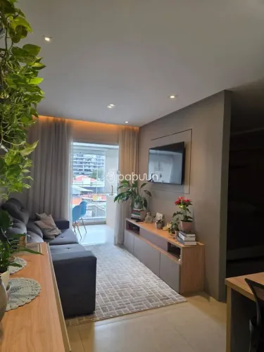 Apartamento Mobiliado 43m² com 1 Dormitório, Ar-Condicionado e 1 Vaga para Alugar no Brook