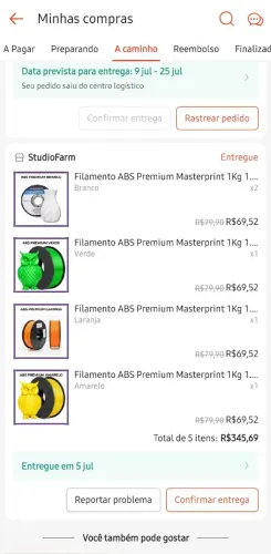 Filamento abs da masterprint