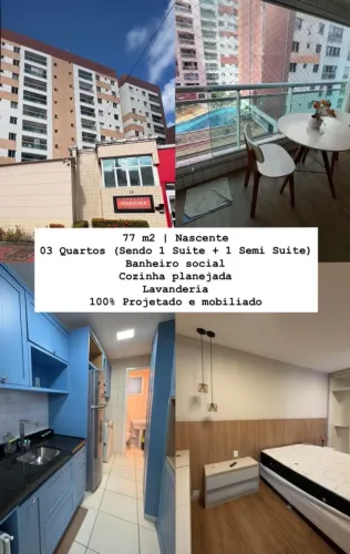 Apartamento para alugar no Renascença | 77m² | Mobiliado