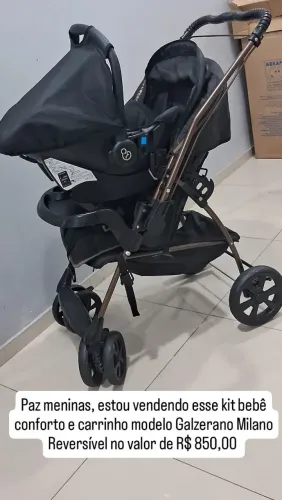 Carrinho de bebê e bebê conforto Galzerano Milano Reversível
