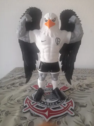 MASCOTE DO CORINTHIANS 25 CM COM BASE IMPRESSO EM 3D