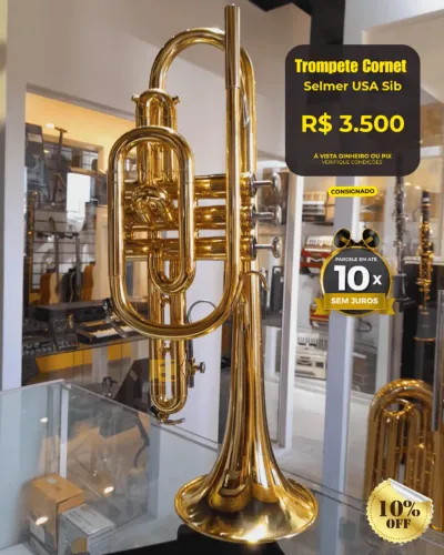 Trompete Cornet Selmer USA Sib - Laqueado