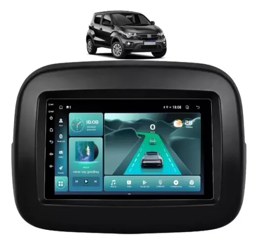 Central Multimídia Android 13  7 Polegadas Carplay e Android Auto Mobi 2017 a 2025