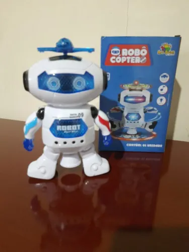 Robô Cóptero Dançarino com hélice, luzes, sons e movimentos