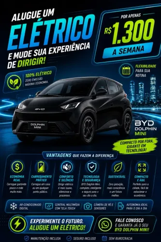 Aluguel byd dolphin mini elétrico
