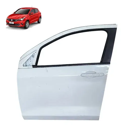 Porta Fiat Argo 2018 A 2021 Dianteira Esquerda Recuperada Dianteira Esquerda Branco