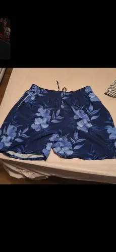 Bermuda Tactel Azul Floral
