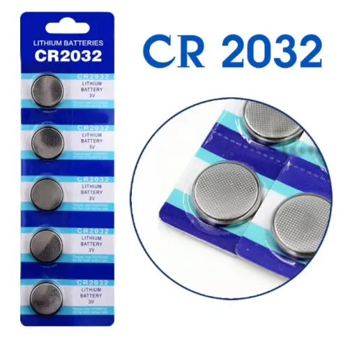 Cartela com 5 pilhas / baterias CR2032 para placa mãe