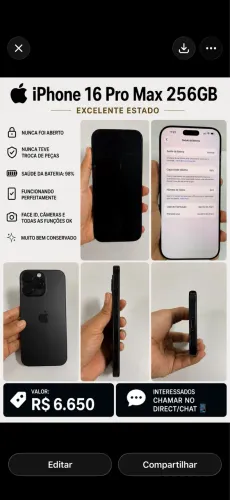 iPhone 16 pro Max 256 g
