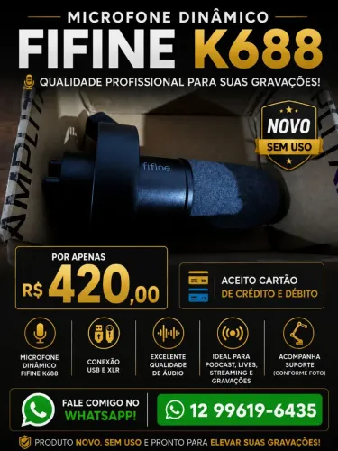 Microfone dinâmico  k688