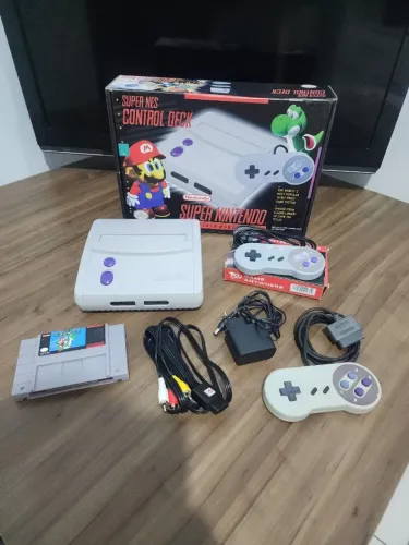 Super Nintendo Baby Av Completo na Caixa