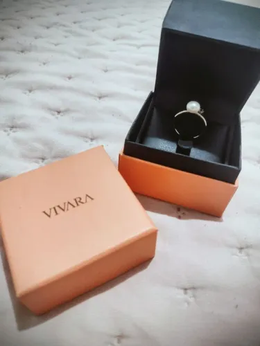 Anel Anel em Prata 925 com Pérola e Topázio Incolor