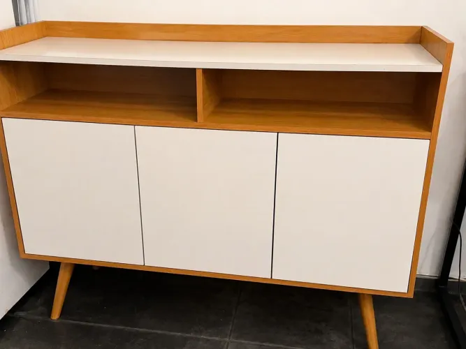 Buffet 3 portas retrô Markab nature off white