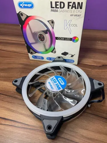 Cooler Fan para Gabinete e CPU 120mm X 25mm com Led RGB KNUP - KP-VR307