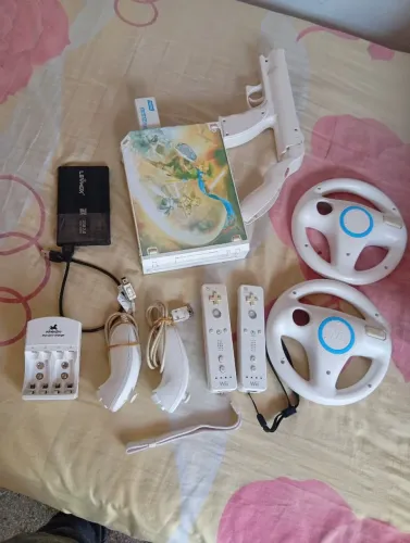 Nintendo wii + HD com 90 jogos e acessórios