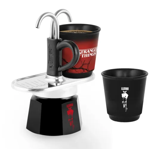 Bialetti Conjunto Mini Cafeteira com 2 Copos Stranger Things Netflix