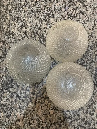 3 Lustres Globo bolinha transparente