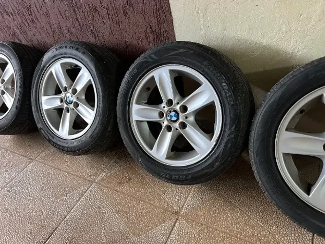 Conjunto de 4 Rodas com pneus Bmw original aro 16 Furação 5x120
