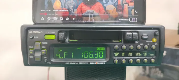 Radio Toca Fitas Pioneer Keh-p6005 Bluetooth Ambar E Verde
