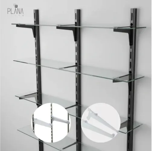 Kit de trilhos para cremalheira com suportes - 200 cm