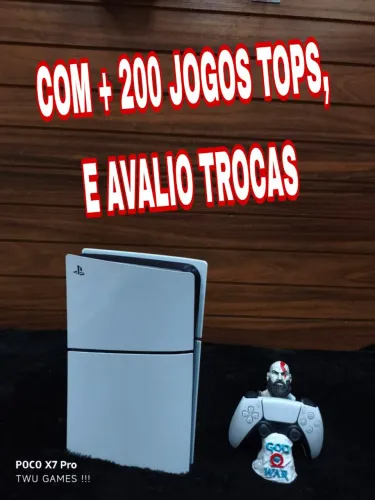 PS5 slim + 200 jogos, e avalio trocas