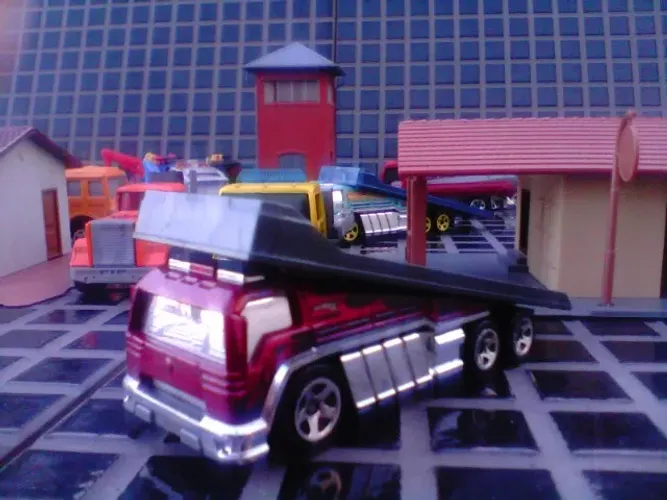 02 Miniaturas Prancha Deslizante BACK SLIDER 2009 HW ESCALA 1/64. red/blue.