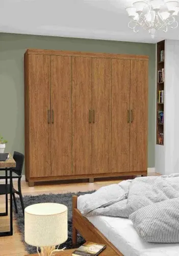 Guarda Roupa Casal 6 Portas 