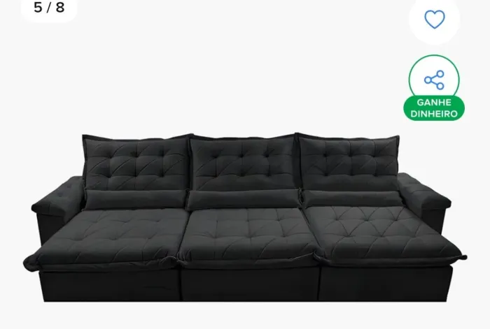 Sofá 3 metros retrátil 