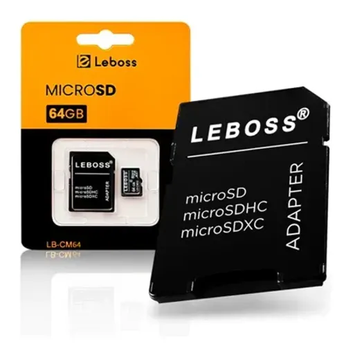 CARTÃO DE MEMÓRIA 64GB LEBOSS MICRO SD 64GB LEBOSS