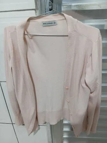 Casaquinho feminino rosa pastel G