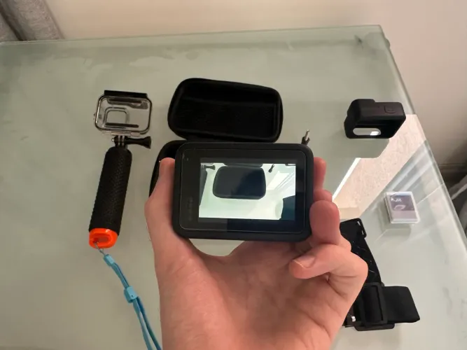 GoPro 9 Black Semi-Nova | Bateria Extra + Headstrap | Tudo 100%