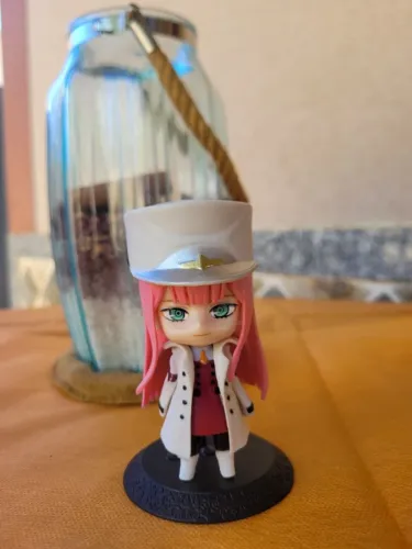 Zero Two Darling in the Franxx Figure Chibi 10cm PVC Colecionável Anime com Base