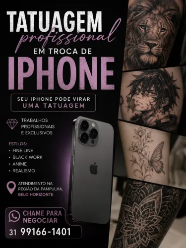 TATUAGEM PROFISSIONAL POR IPHONE