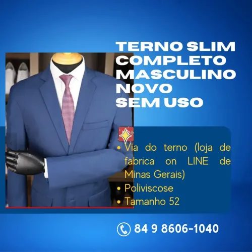 Terno Masculino Novo - nunca usado 